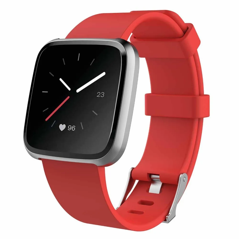 Red Duszake ремешок для Fitbit Versa Lite ремешок для Fitbit Versa Edition Мягкая замена для силиконового ремешка Браслет для Fitbit Versa - Цвет: Red