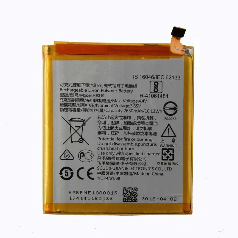 Оригинальный аккумулятор HE319 большой емкости для телефона Nokia 3 TA-1020 1028 1032 1038 мАч |