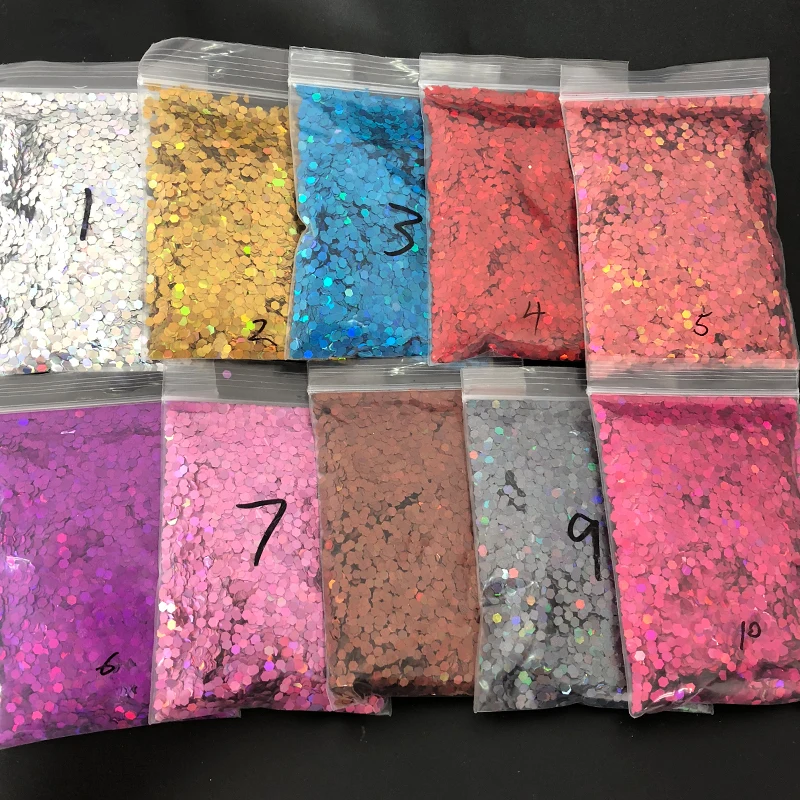 

Nail Art 50g/Bag Flakes Glitter Mix 0.1-2mm Holographic Glitter Powder Sequins Shiny Hexagon For Gel Nail Decoration Tip 23color