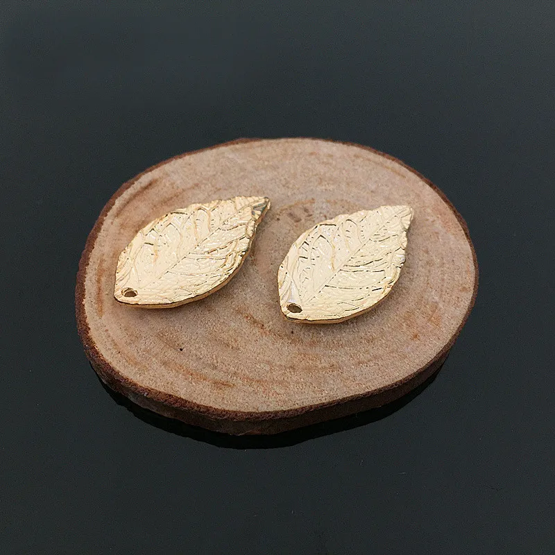 100 шт. соединители в виде листьев золота 14 х24 мм|charms zodiac|charm dropperscharms mini |