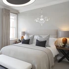 Зеркальные настенные наклейки, наклейки на стены, украшение комнаты, спальни, винтажная Ретро подвеска, винтажная королевская Дворцовая люстра R013