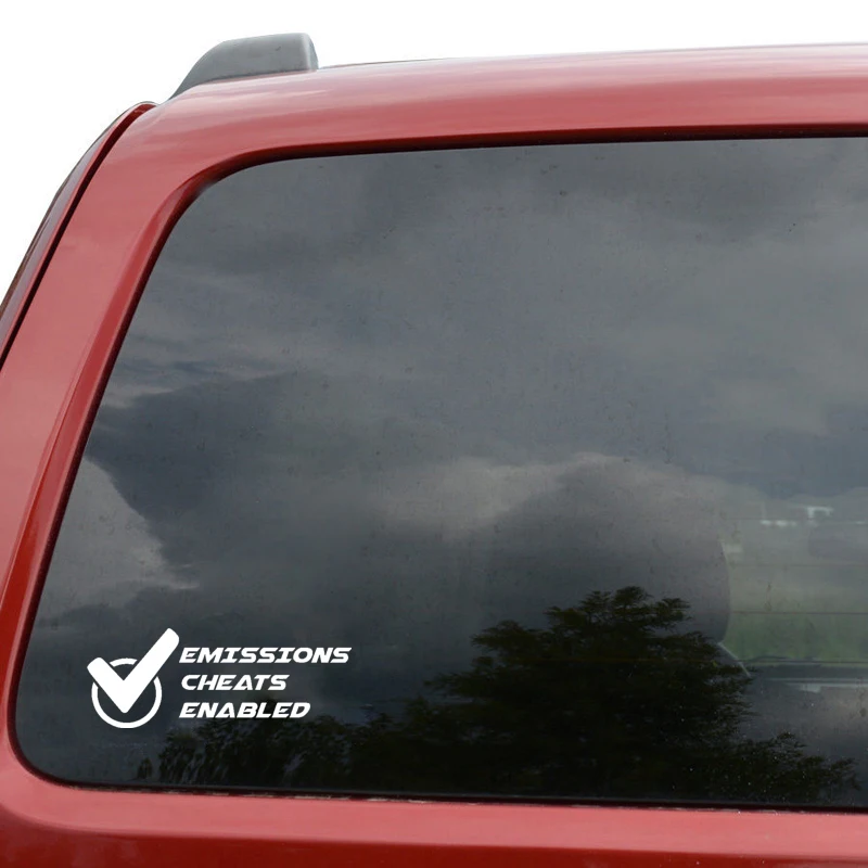 QYPF 17 см * 6 4 забавные наклейки на окна автомобиля с поддержкой выхлопных газов