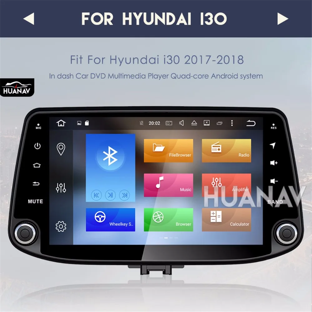 Автомобильный радиоплеер автомобильный GPS навигатор для Hyundai I30 2017 2018 Android 8 0/Android 7