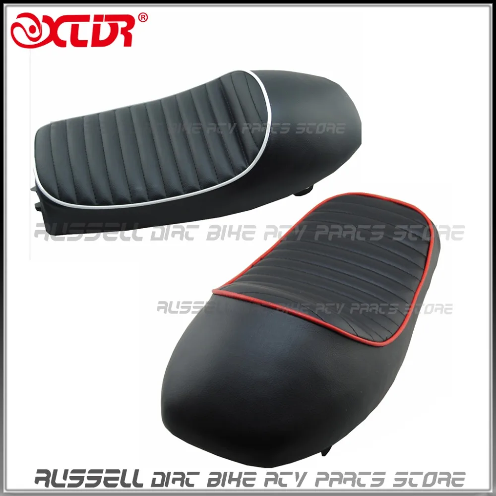 CusTion Ретро мотоциклетный Чехол черный плоский стиль Brat Tracker Cafe Racer Seat Для Honda CB400 CG125
