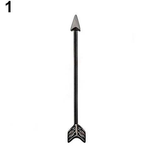 Bluelans 2 шт. для мужчин и женщин мода в форме стрелки штанга Бар серьги нательный