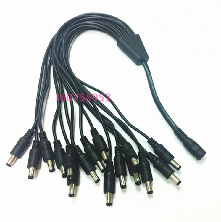 

DC 12V 5A 5,5mm x 2,1mm 5,5/2,1mm от 1 до 16 кабель питания сплиттера Cord 40cm CCTV Camera Accessories