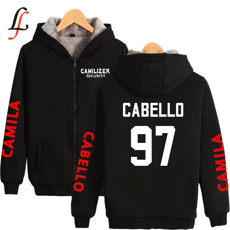 Управляемая Harajuku очень теплая толстовка с капюшоном Camila cabello Плюс Толстая зимняя