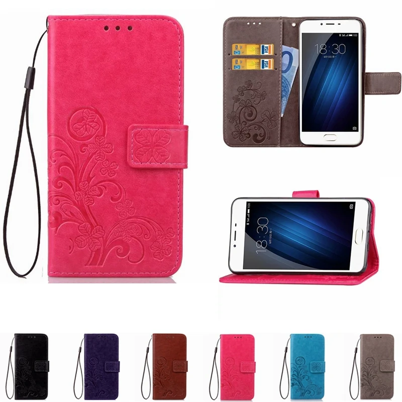 Модный кожаный чехол-бумажник с откидной подставкой чехол для телефона Fundas Meizu M3