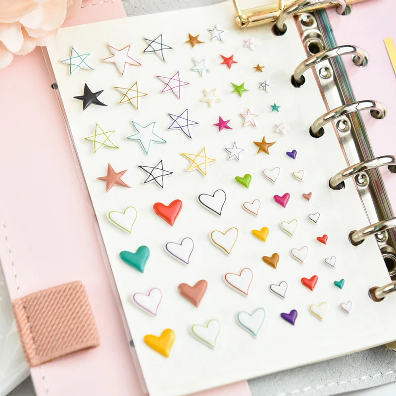 Самоклеящиеся наклейки KSCRAFT с красочными узорами для скрапбукинга проектов