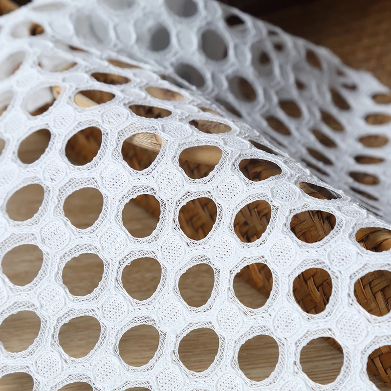 1 ярд не растягивается Новая мода Полые белые кружевные ткани высокого качества