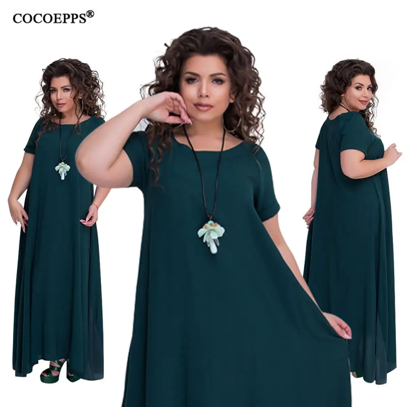 Новинка, женское элегантное платье 5XL 6XL размера плюс, длинное платье, 4XL, большой размер, длина до пола, макси платья, женская однотонная одежда без рукавов