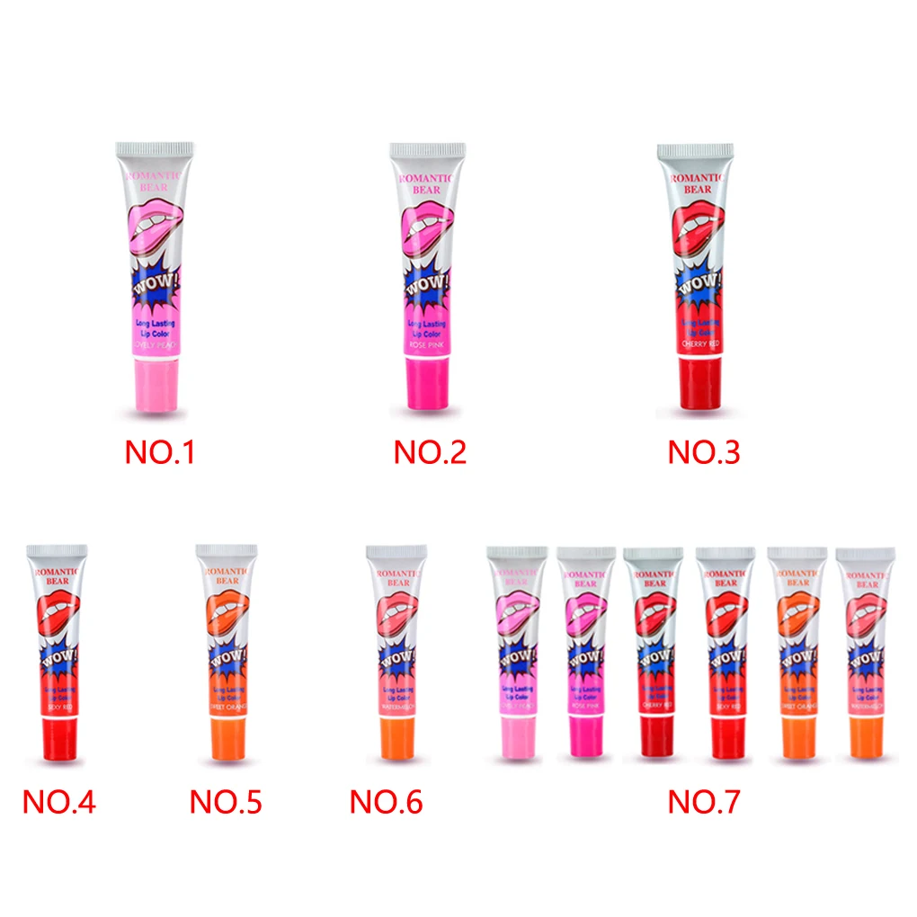 6 colors Girls women Lipstick 1pcs liquid matte lipstick romantic bear