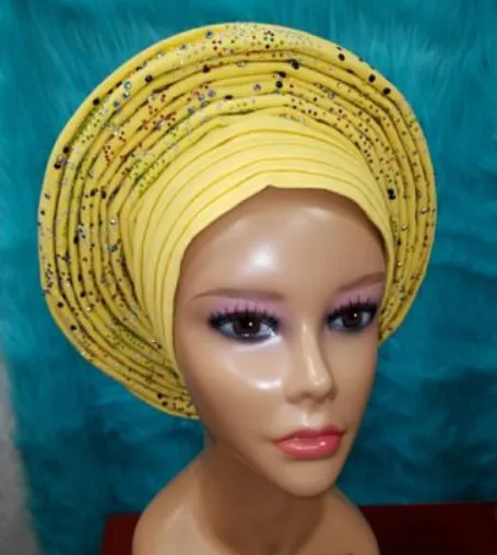 Готов к износу африканский геле Авто головной убор геле aso ebi головной убор