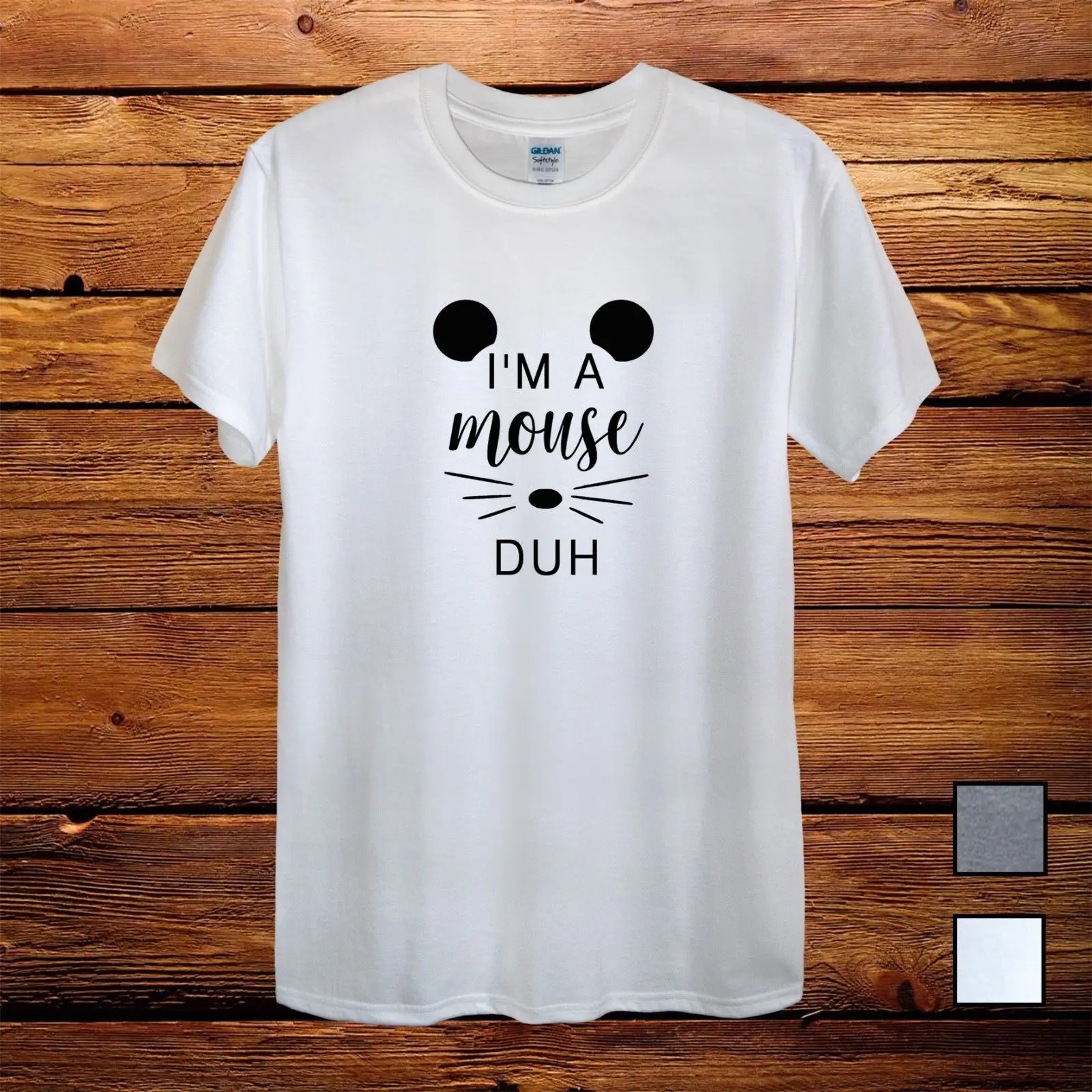 Костюм на Хэллоуин I'm A mouse Duh Подарочная Футболка Мужская Унисекс Женская