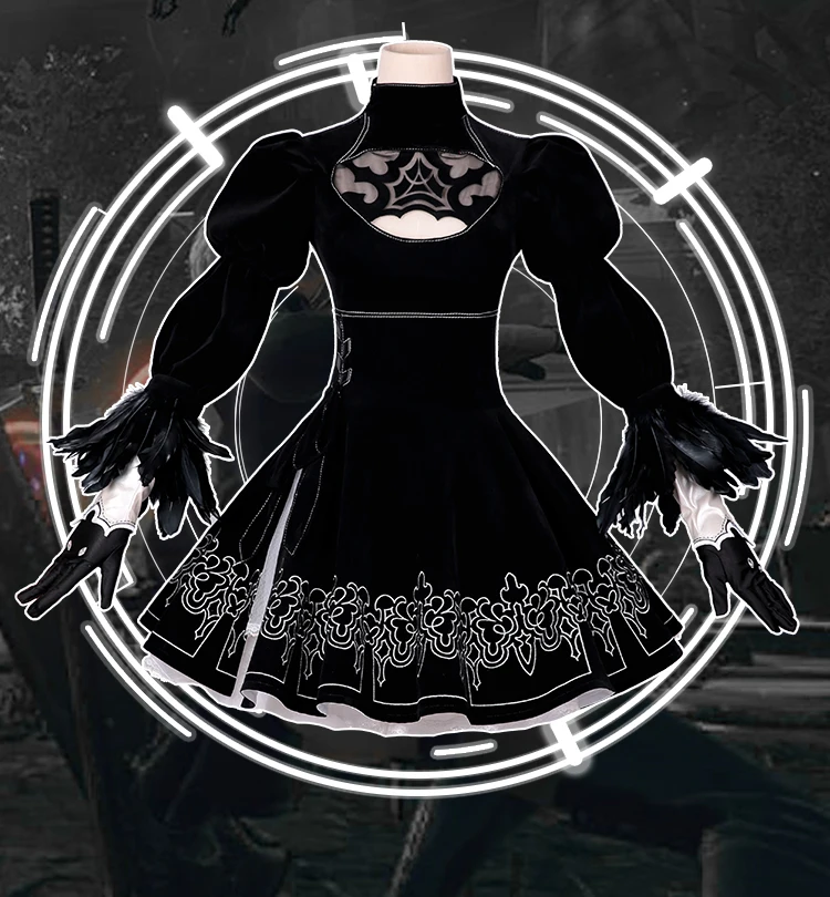 DokiDoki-SR игра для косплея NieR: Automata 2B Косплей йоркха № 2 Тип B Женский костюм на Хэллоуин NieR Automata