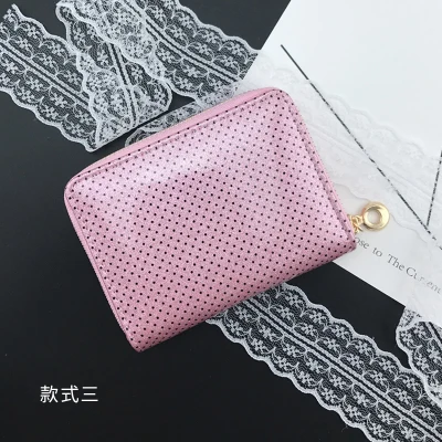 WT009PinkPoint BELLO TUTTI, дизайнерский кошелек из искусственной кожи, женские мини-кошельки, модные держатели для карт, тонкий кошелек с карманом для монет, маленькая сумочка для денег - Цвет: WT009PinkPoint