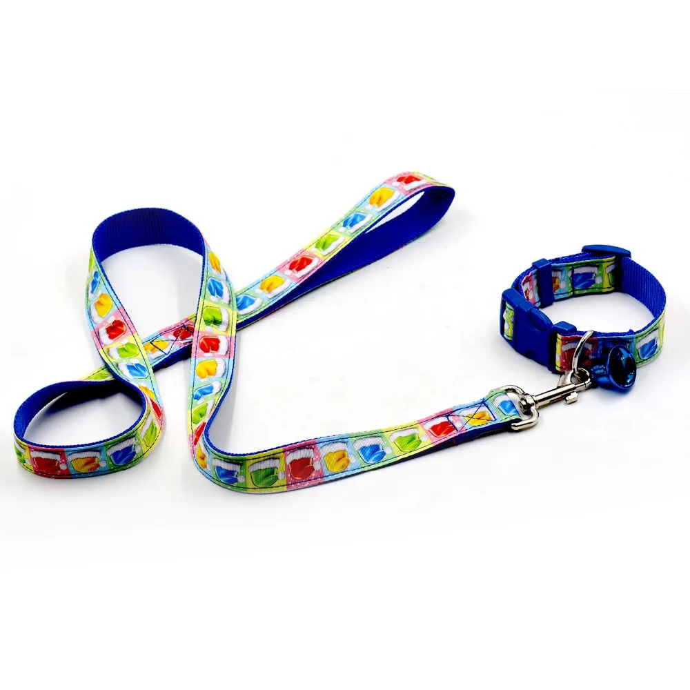 5 видов Рождественский собачий ошейник + поводок размер S L Регулируемый Собачий