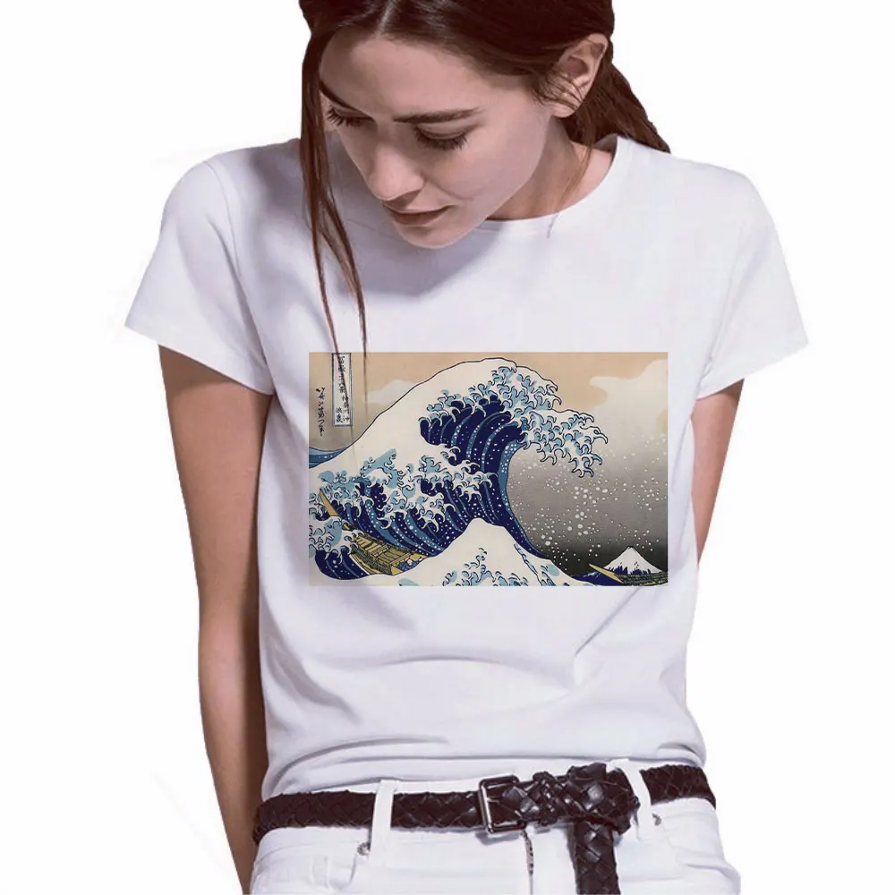 Женская футболка с рисунком Ван Гога изображением картины маслом Давида