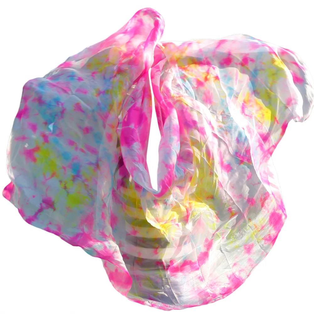 2018 шелковая вуаль для танца живота розовая Бирюзовая белая и разноцветная Фата