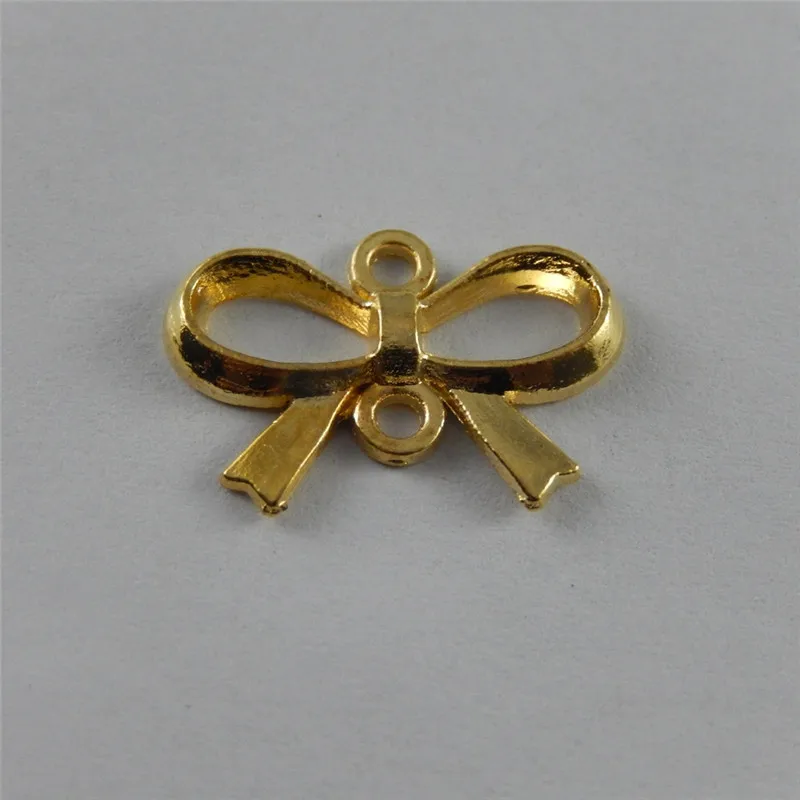 10 шт./лот маленькие металлические подвески с бантиком для изготовления ювелирных