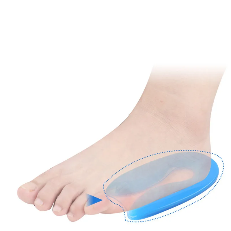 Silicone Gel U-Shape Plantar Fasciitis Heel Protector Heel Spur Cushion Pad Shoe Inserts Insole for Men Women