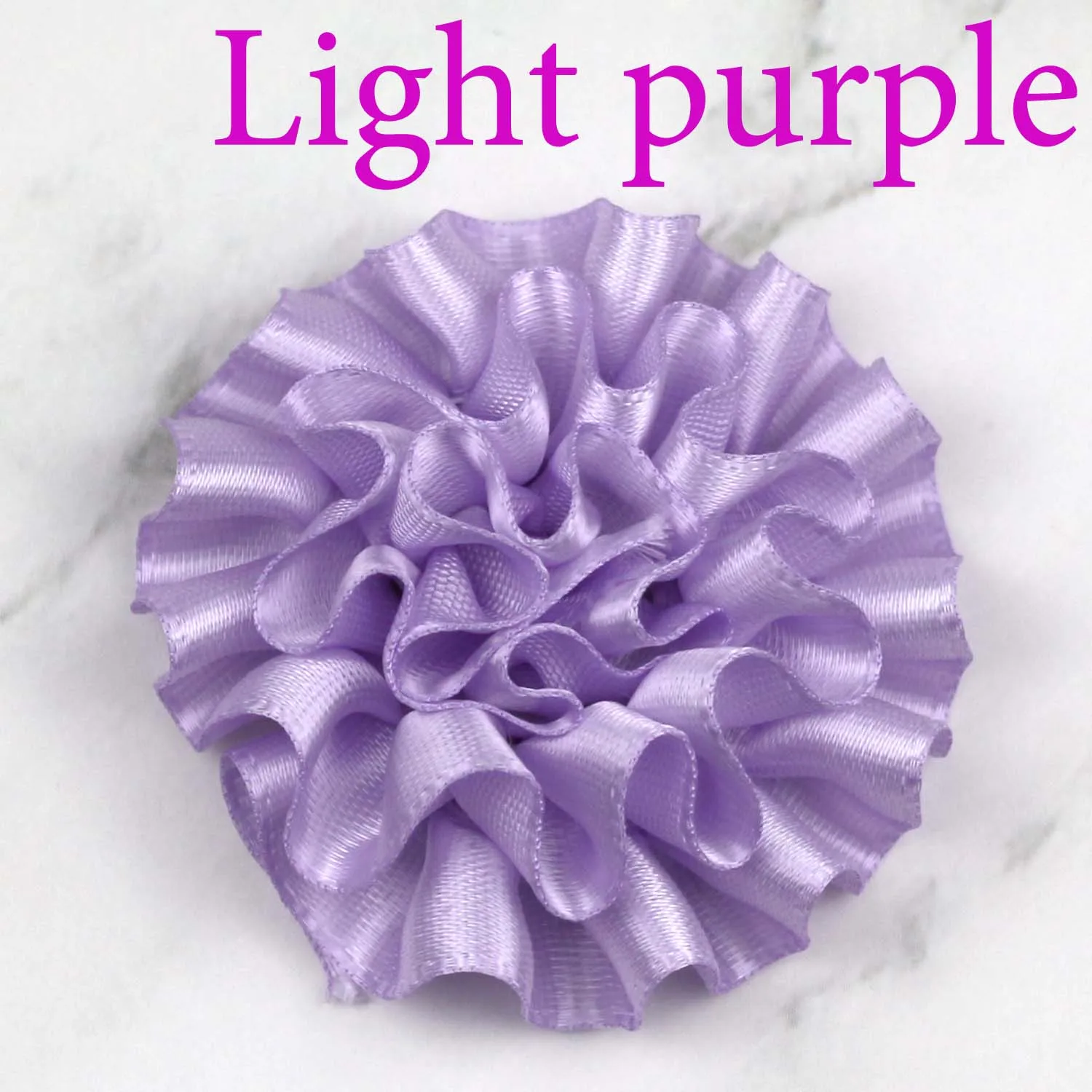 light purple 10-100 шт " атласная лента цветы пиона Аппликации/ремесло/Свадебные украшения DIY для пошива швейных изделий принадлежности DIY повязка на голову 5x5 см - Цвет: light purple