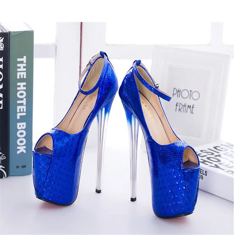 BBZAI женские туфли высшего качества блеск 19 см на очень тонком высоком каблуке в