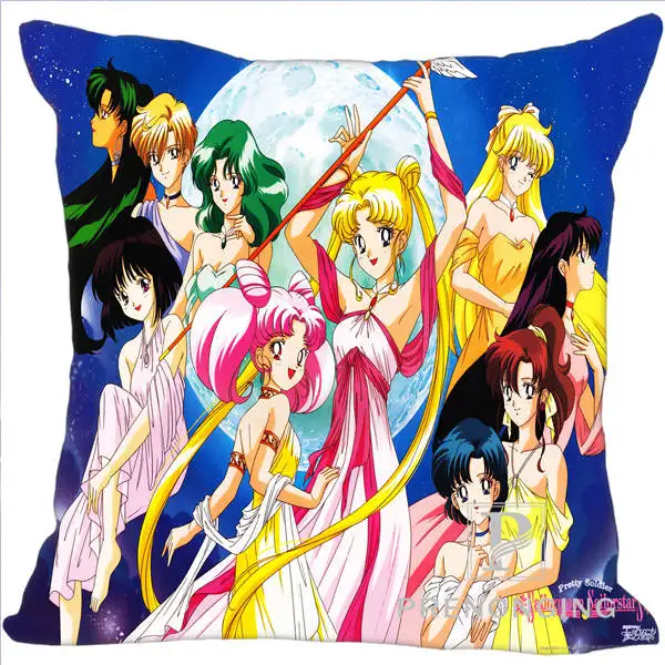 Pillowcases Пользовательские Декоративные наволочки аниме Сейлор Мун квадратные молнии Наволочки лучший подарок(с одной стороны) 180117#84 - Цвет: Pillowcases