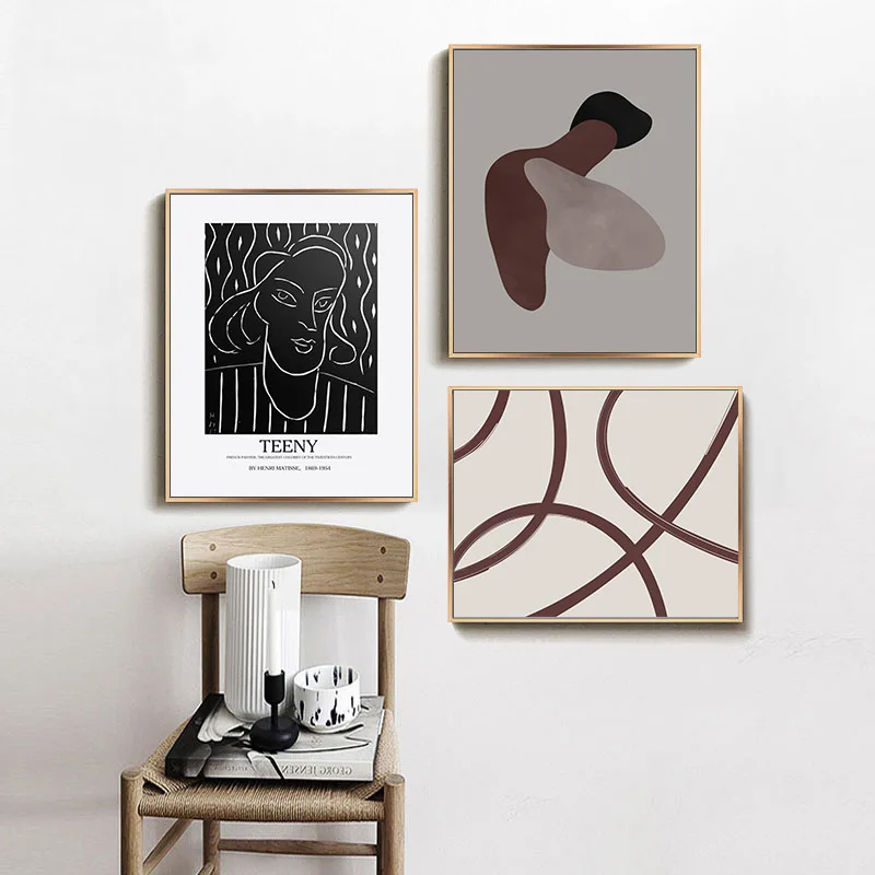 Скандинавский абстрактный Форма плакат геометрический Nordic Wall Art Печать холст