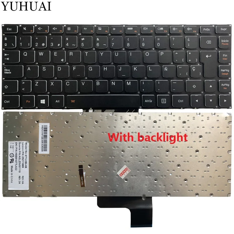 Новая испанская клавиатура для ноутбука LENOVO ideapad U430 U430P U330 U330P U330T SP Клавиатура ноутбука без рамки