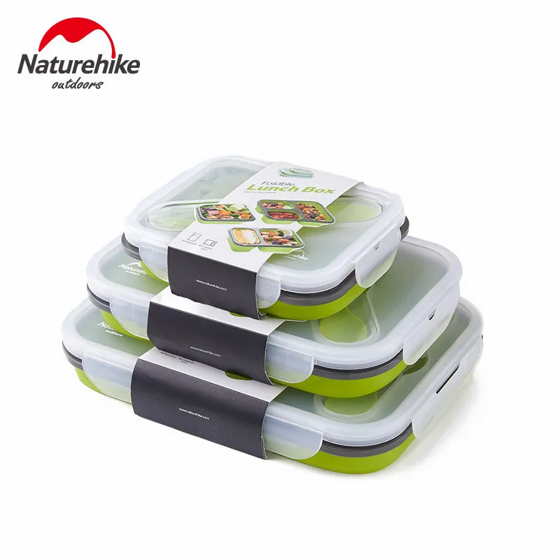

Naturehike Camping Tablewares Folding Portable Lunch Box Silicone Separate Lunch Boxes Travel Canteen Outdoor Picnic Camping