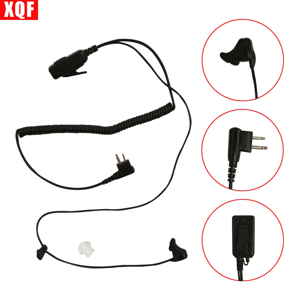 

XQF Ear Bone Vibrate Noise-reducing Earpiece Compatible For Motorola GP88 300 2000 CT150 Walkie talkie two way radio