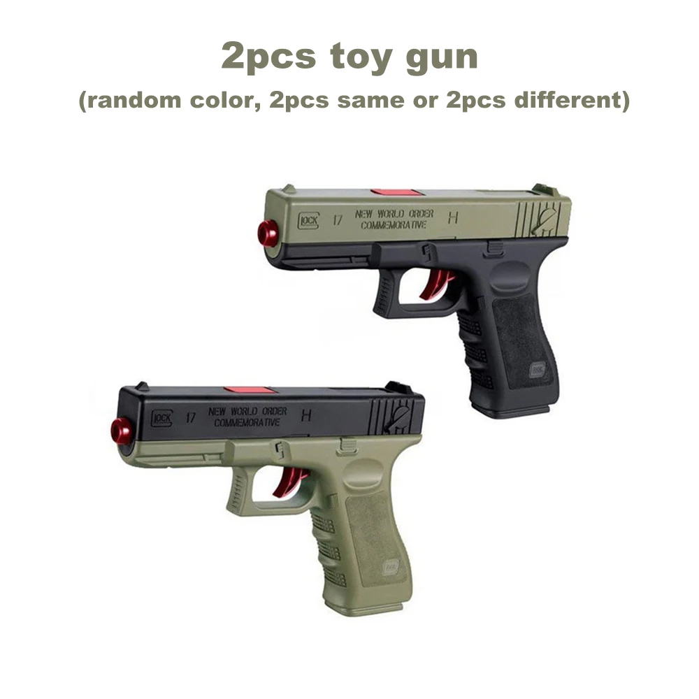 Пластиковый M416 M1911 98K Глок Барретт гелевый шариковый пистолет игрушка мягкие водяные пули пистолет Открытый CS стрельба игры подарки игрушки для детей - Цвет: 2pcs glock