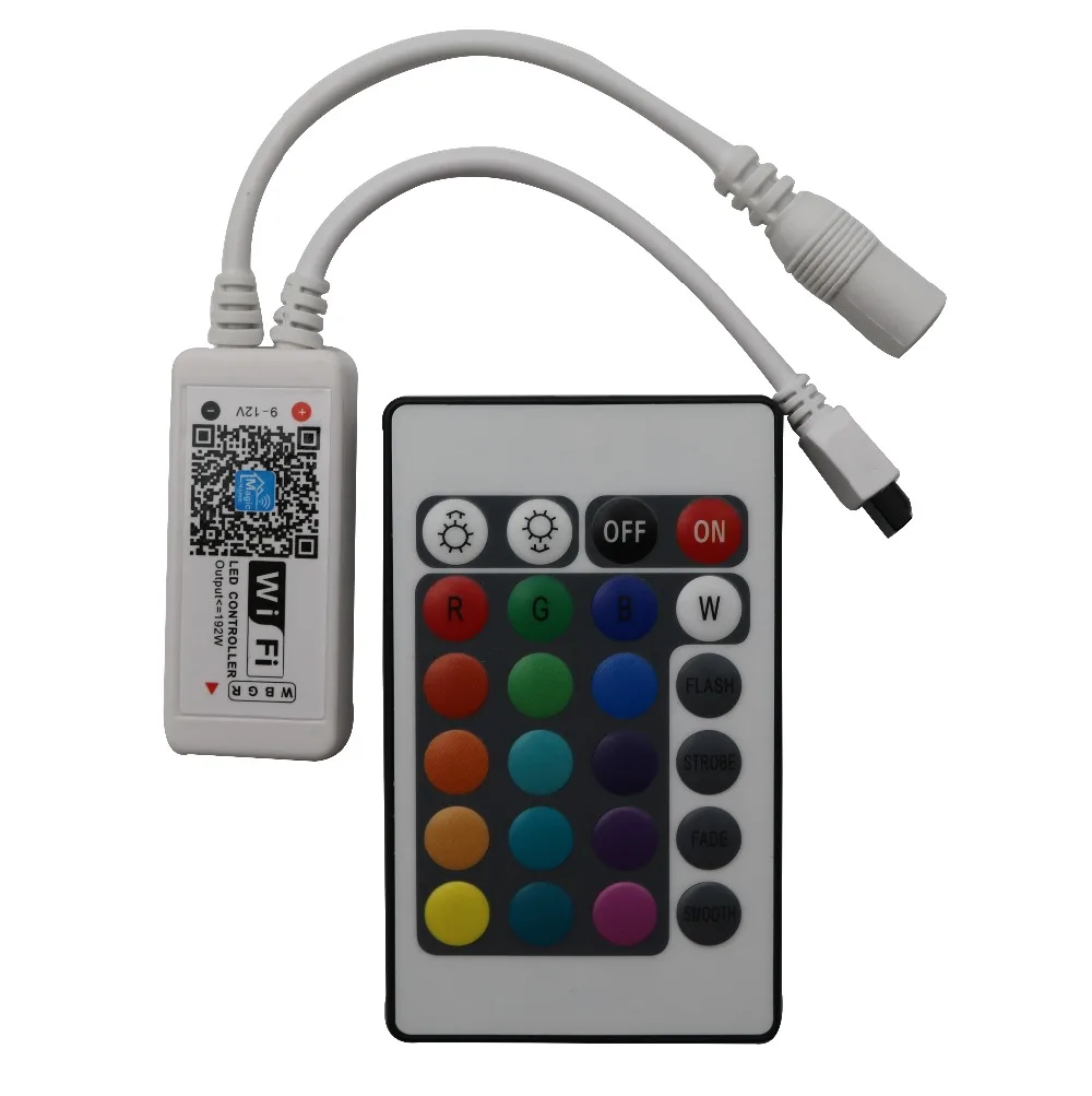 Волшебный дом Wifi APP LED RGB / RGBW управление ler DC12V MIni + 24 Ир ключ дистанционное для