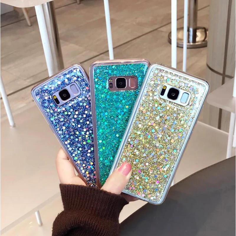 Модный Цветной чехол для телефона с лазерными блестками S11 Plus Samsung Galaxy S8 S9 S10 Note 10 8 9