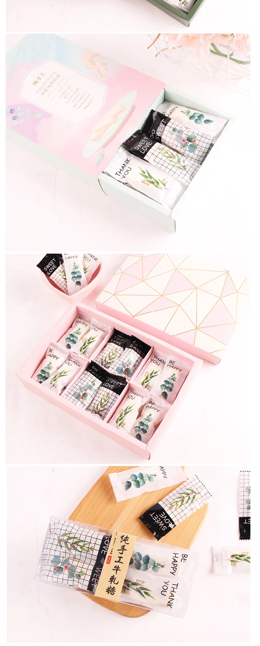 50 шт. Kawaii ЕДИНОРОГ розовый мешок для сахара Nougat мешок машина сумка Nougat упаковка конфеты закуски печенье еда торт выпечка в подарок сумки