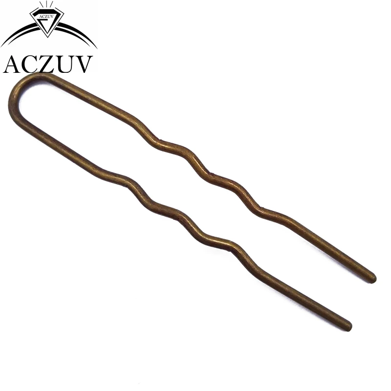 U-образная волнистая заколка для волос 100 шт. 75 мм аксессуары невесты FJT011 |