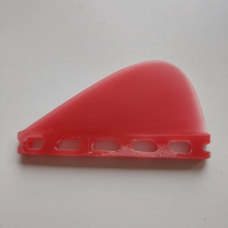 Доска для серфинга из стекловолокна будущие плавники прозрачный красный цвет