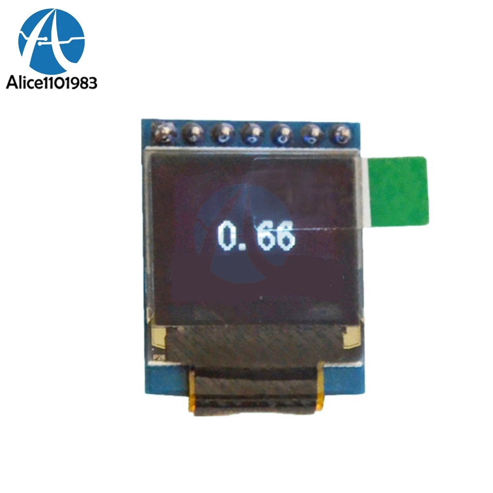 Модуль OLED-дисплея SSD1306 0 66 дюйма 7pin 64x48 SPI I2C 3 3-5 В для Arduino AVR STM32 белый | Электронные