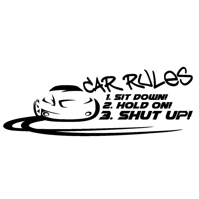 

Car Passenger Rules Behaviour Car Styling Law Obey Norm Decal Vinyl Decorative Art Sticker Jdm