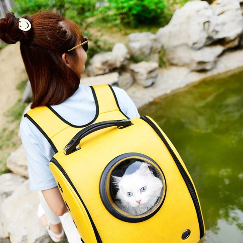 Уличная Сумка-переноска для собак кошек рюкзак дышащая космическая капсула