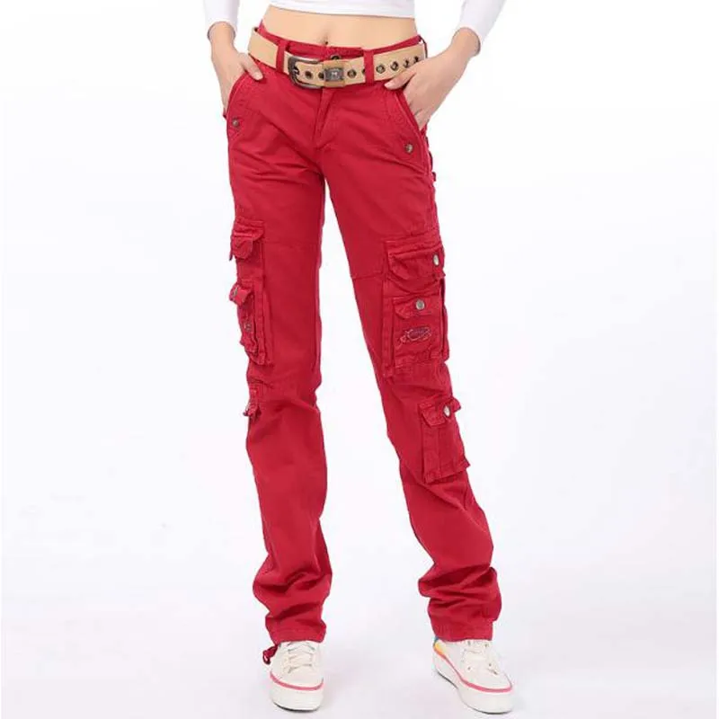 

Plus Size New Woman Long Pants Spring Autumn Cargo Pants Loose Overall CASUAL PANTS Madam Lady Women Wear Botton Trousers