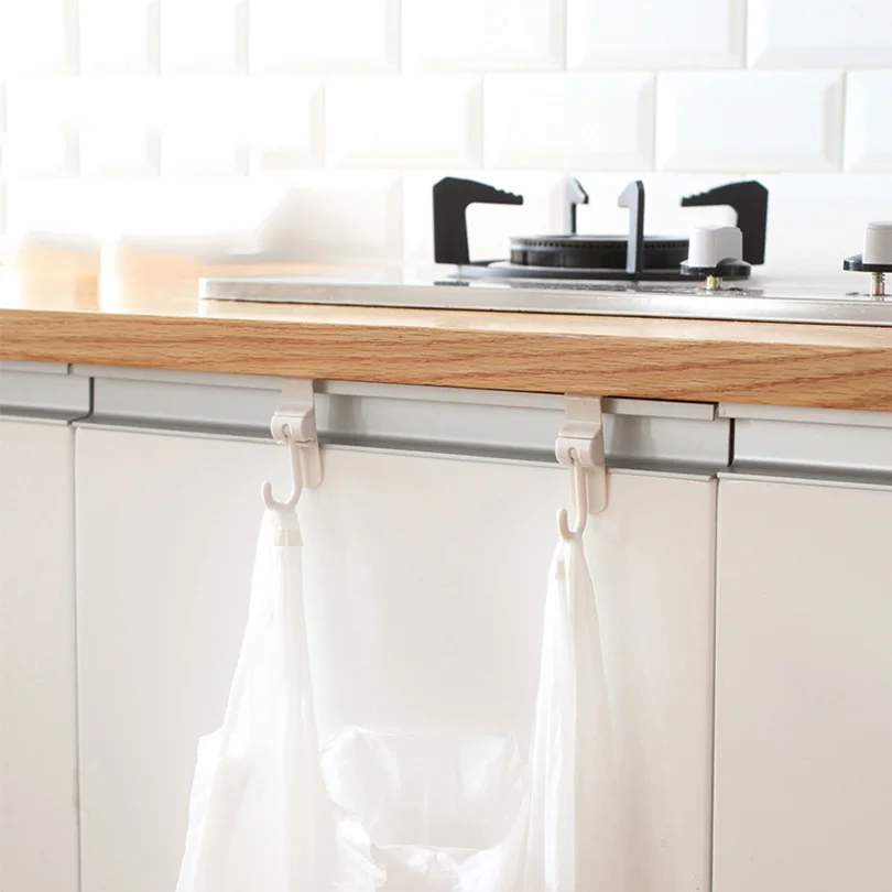 Крючок для шкафа 2 шт. крючок мусорного мешка кухонный крюк раковины двери задний