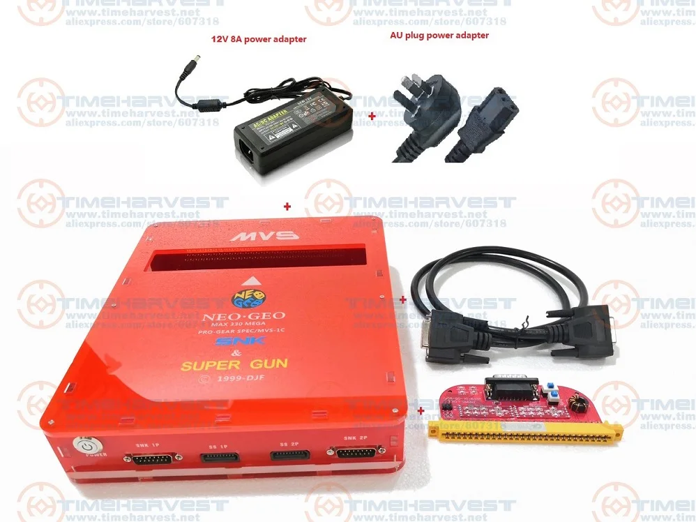 Белый Новая версия 2 в 1 CBOX MVS SNK NEOGEO CMVS+ JAMMA SUPER GUN 2 функция для игры Картридж с джойстиком SNK или джойстиком SS - Цвет: Белый