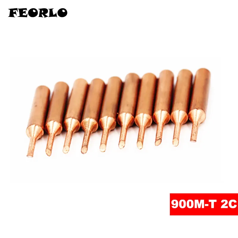 FEORLO 10 шт. + втулка K/SK/IS/B/I/1C/2C 3C/4C/5C/3.2D/2.4D/1.6D/1.2D/0.8D 900M T Чистый медный паяльный
