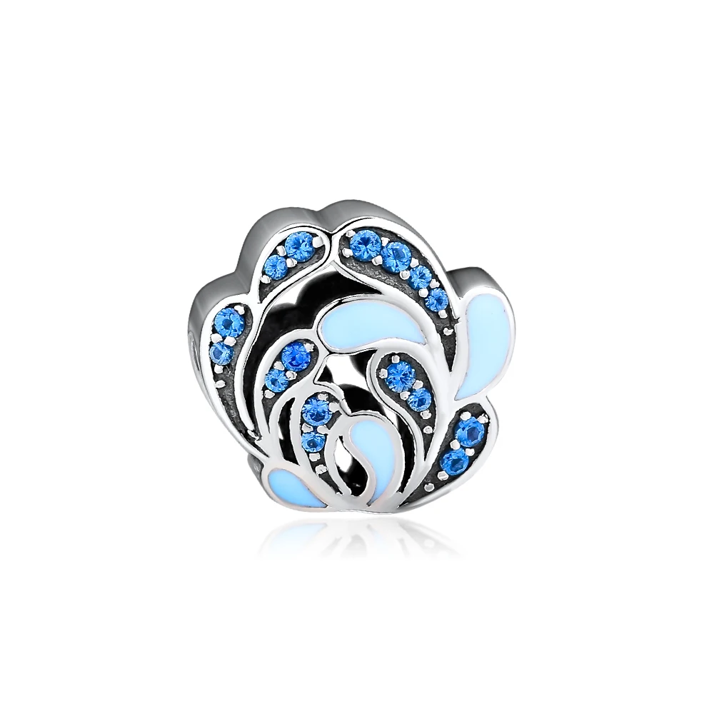 

CKK Fits Europe Bracelet Spraying Flowers Charm For Jewelry Making Charms Sterling Silver 925 Original Bead Charm Kralen