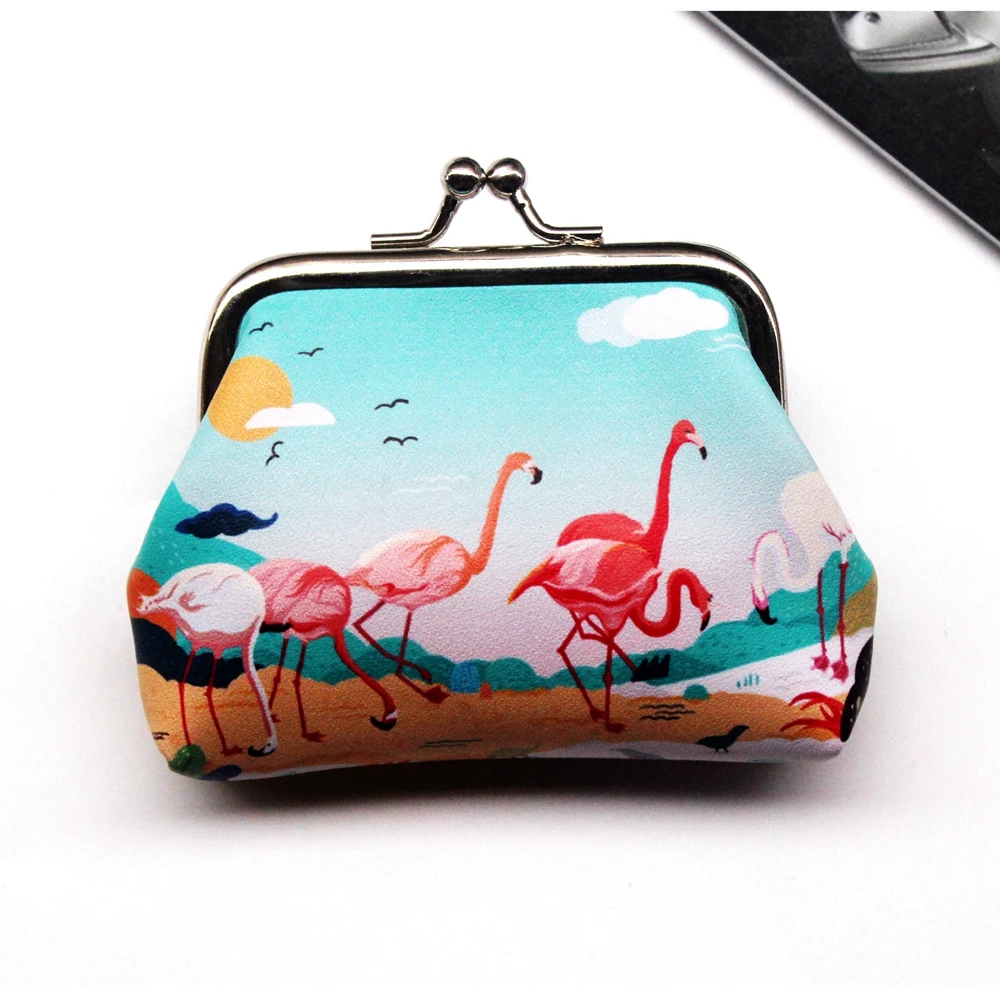 Flamingo 1 Новинка, милый кошелек для девушек, Женский кошелек из искусственной кожи с рисунком фламинго, кошелек для монет, женский клатч, кошелек для мелочи, женская сумка для монет - Цвет: Flamingo 1
