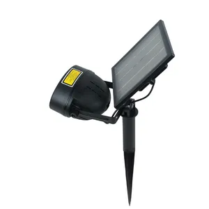 Лазерный светильник на солнечной батарее, суперъяркий наружный цветной проекционный светильник, праздничный фонарь