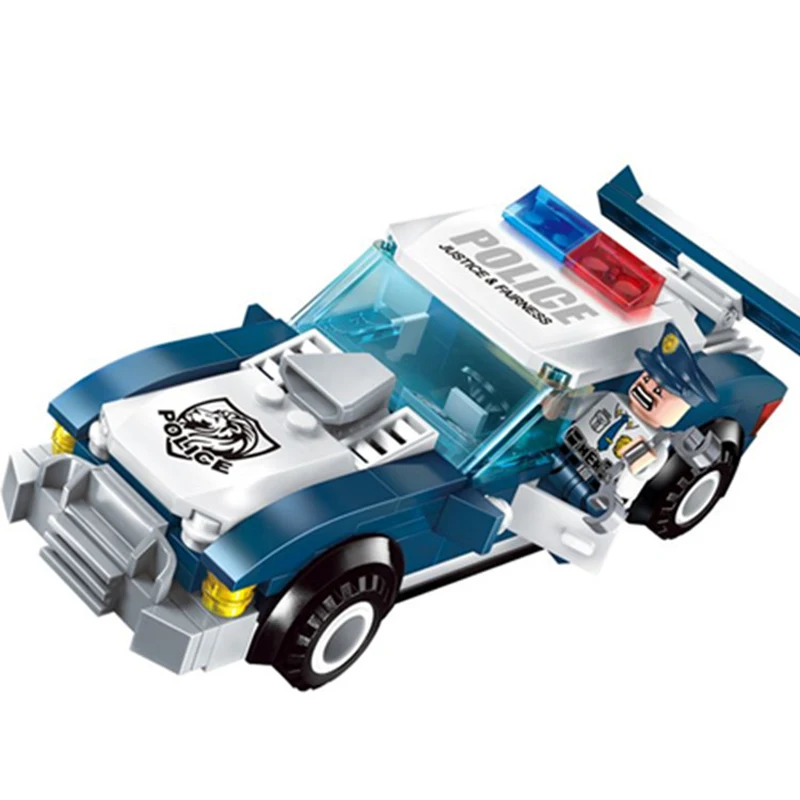 296 шт Детские развивающие строительные блоки игрушки Совместимые с LEGO city police bandit