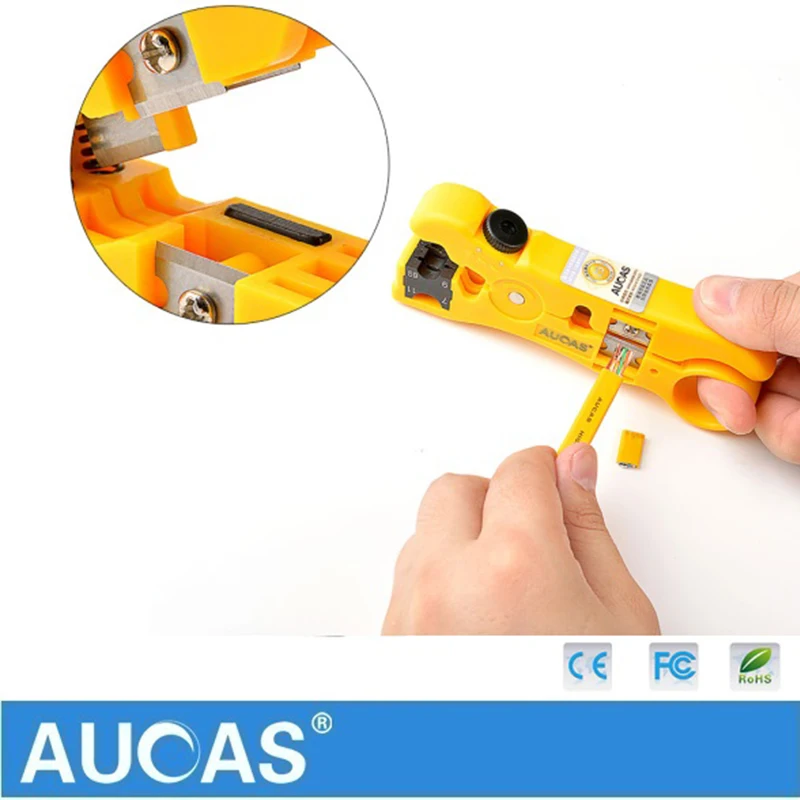 AUCAS инструмент для зачистки кабеля Rj45 щипцы кусачки проводов устройство снятия